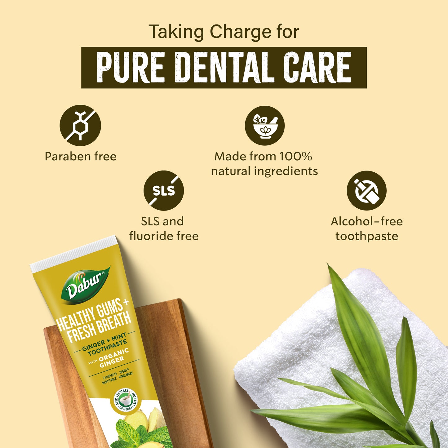 Dabur Organic Ginger & Mint Toothpaste - 100 ml