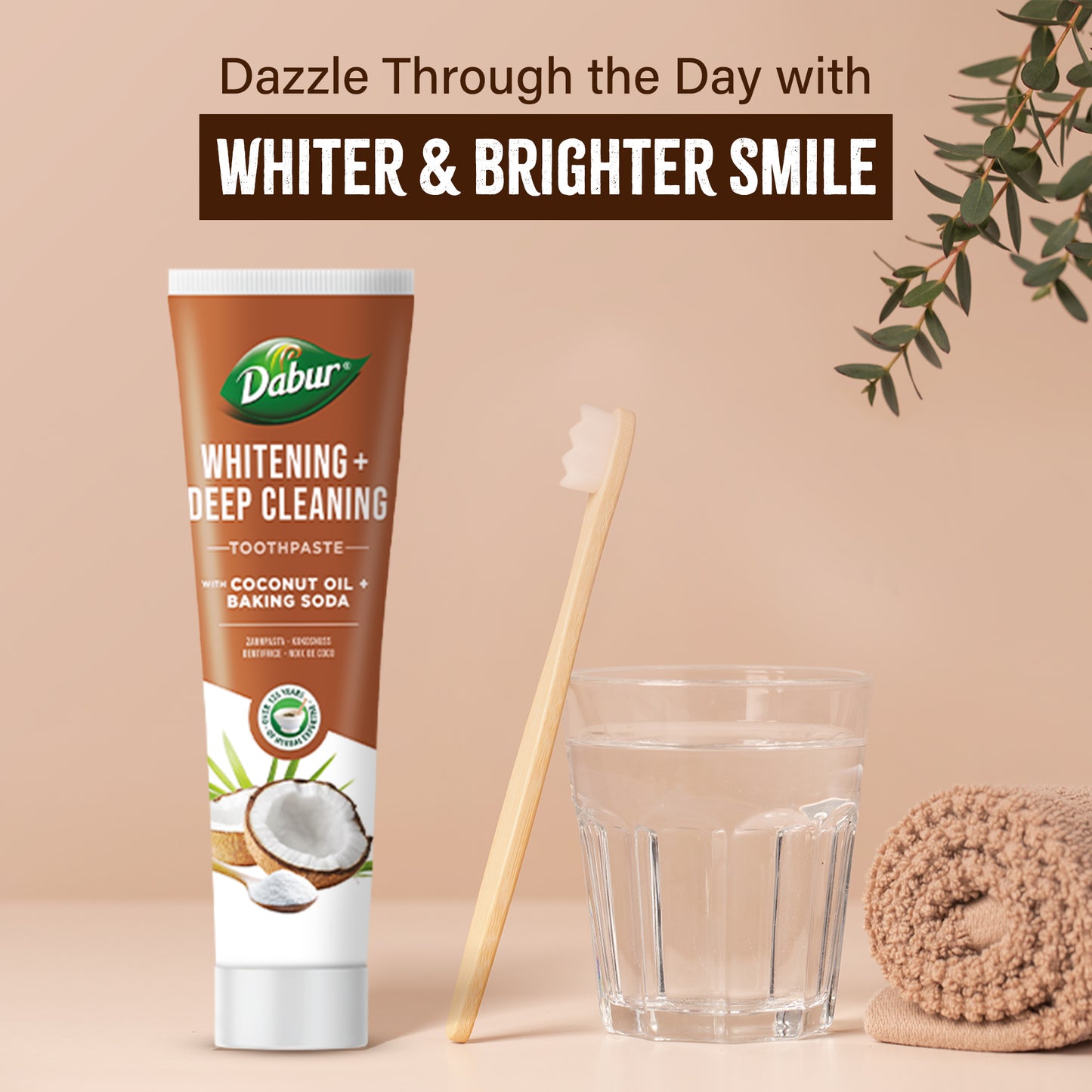 Dabur Organic Coconut Oil - Baking Soda Toothpaste | 100 ml