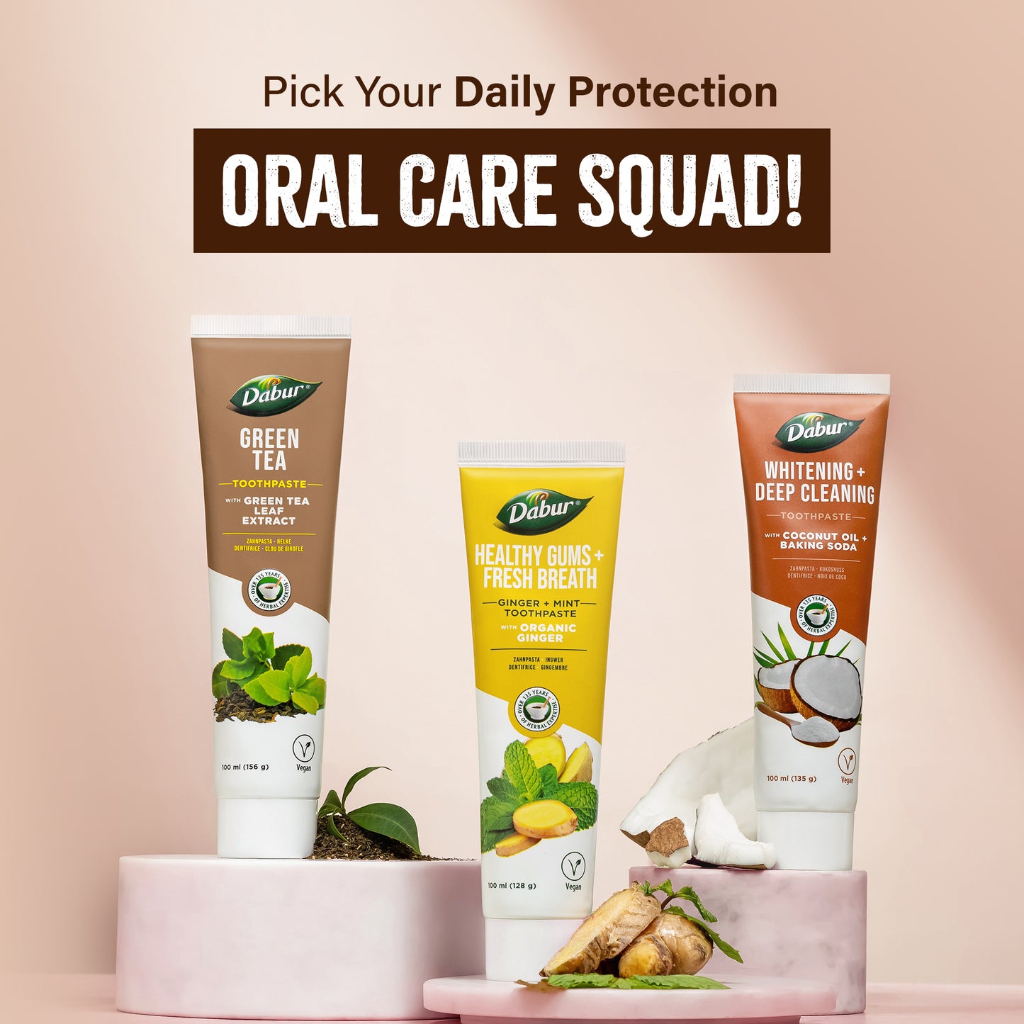 Dabur Organic Coconut Oil - Baking Soda Toothpaste | 100 ml