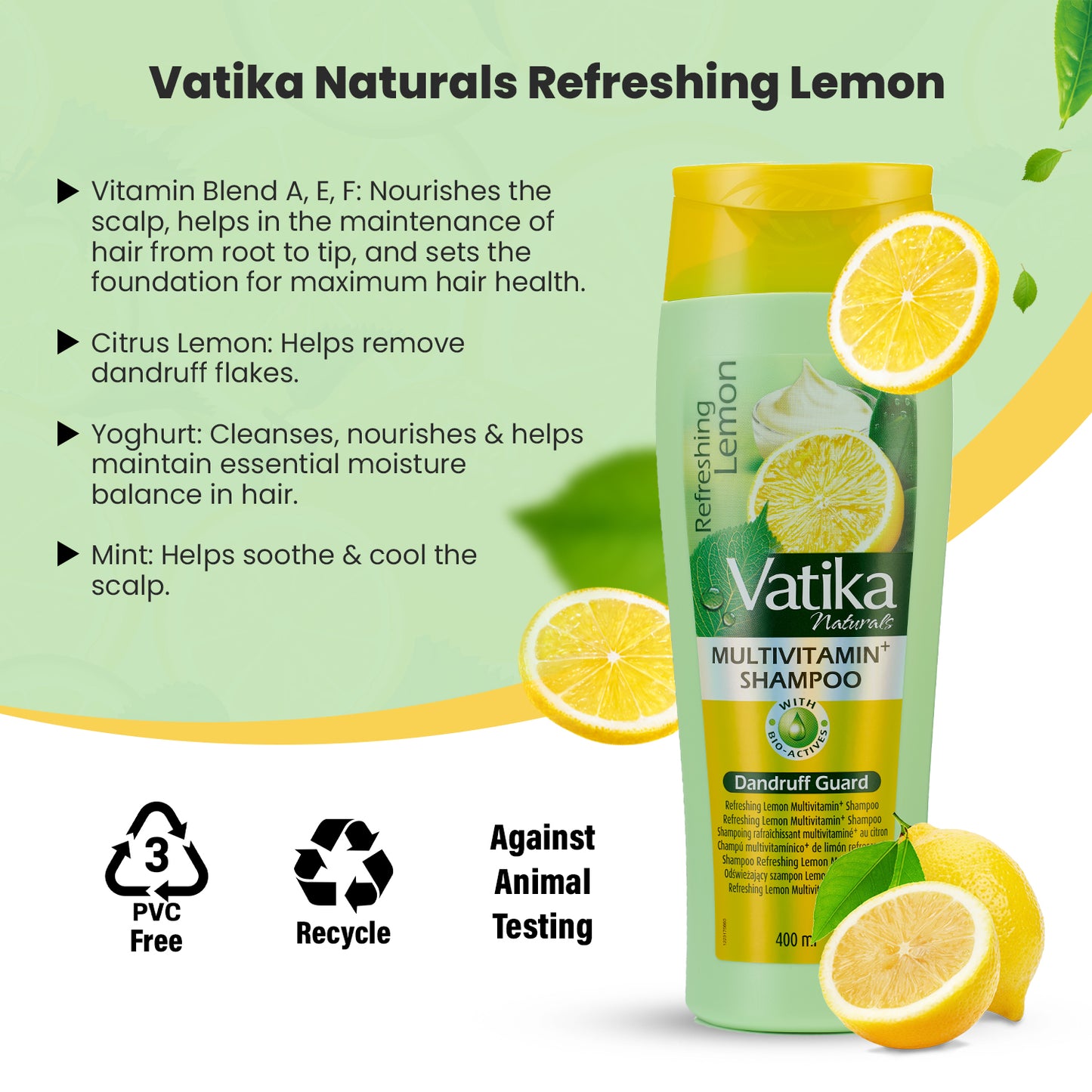 Vatika Naturals Lemon Multivitamin+ Shampoo