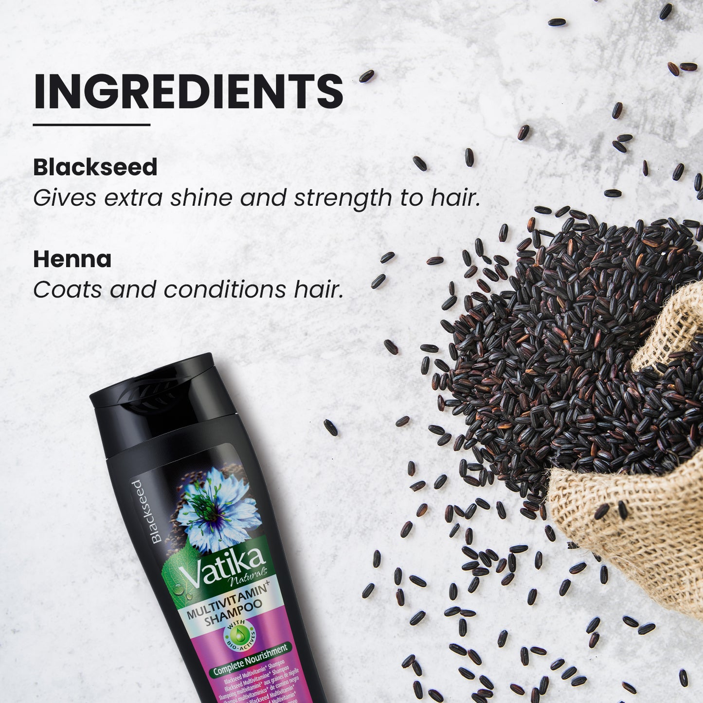 Vatika Naturals Blackseed Multivitamin+ Shampoo