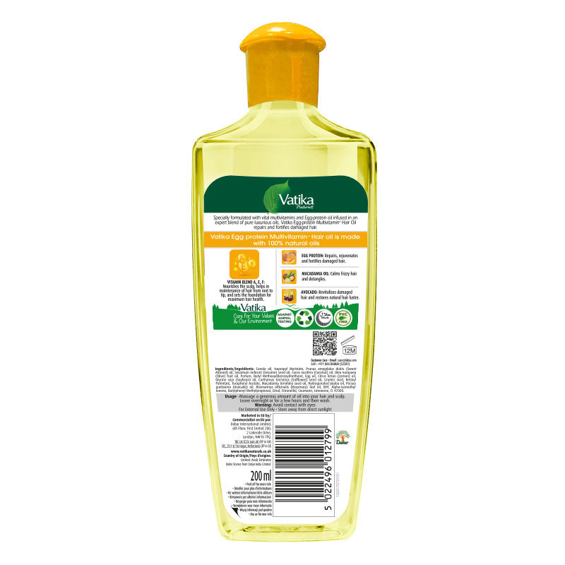 Vatika Naturals Multivitamin Egg Protein Hair Oil
