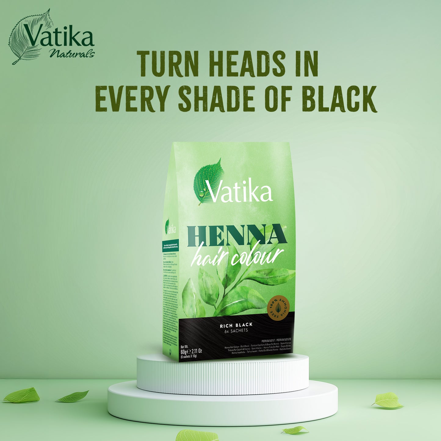 Vatika Henna Hair Colour - Rich Black / Natural Black