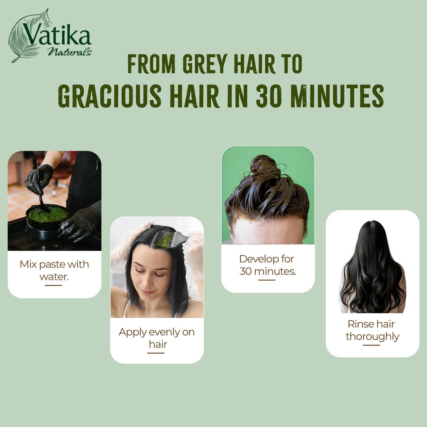 Vatika Henna Hair Colour - Rich Black / Natural Black
