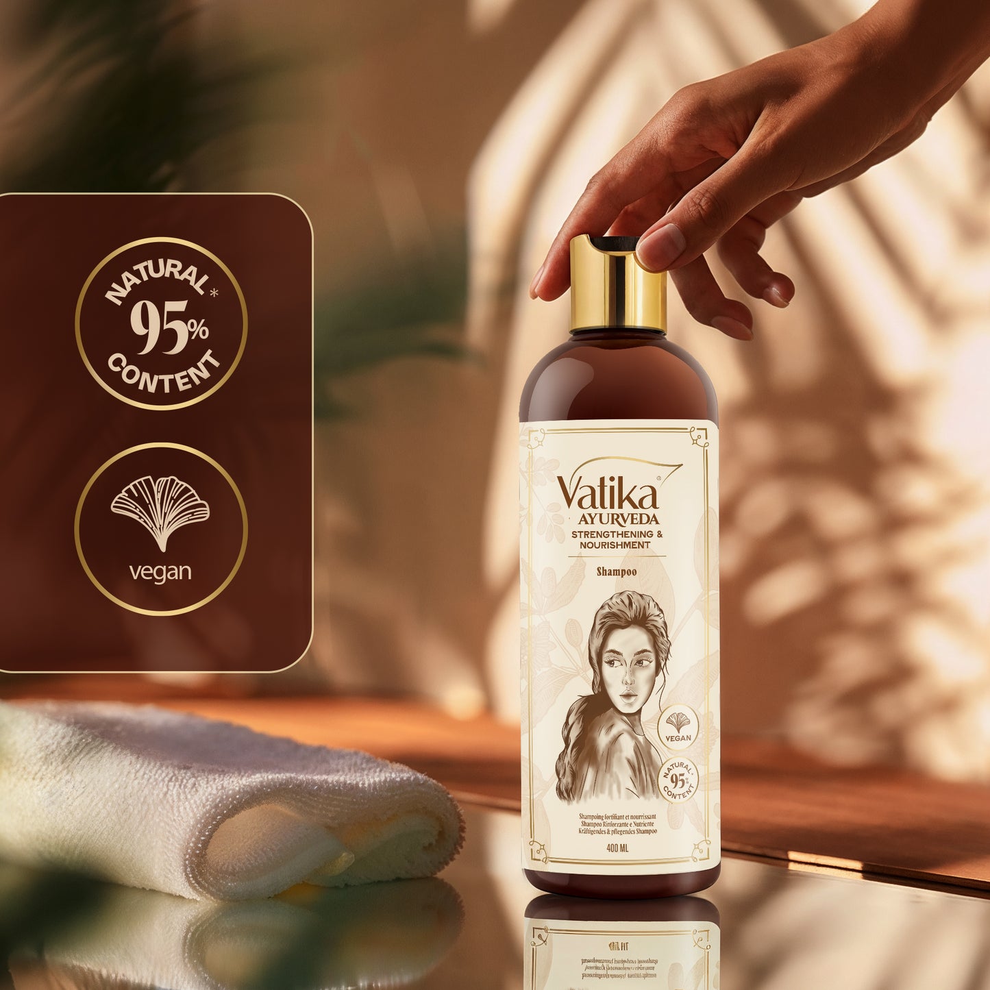 Vatika Ayurveda Strengthening & Nourishment Shampoo I 400 ml