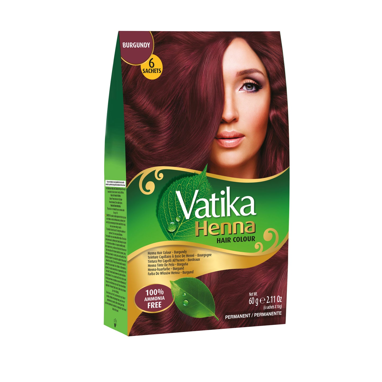 Vatika Henna Hair Colour - Burgandy 10g-UK-New