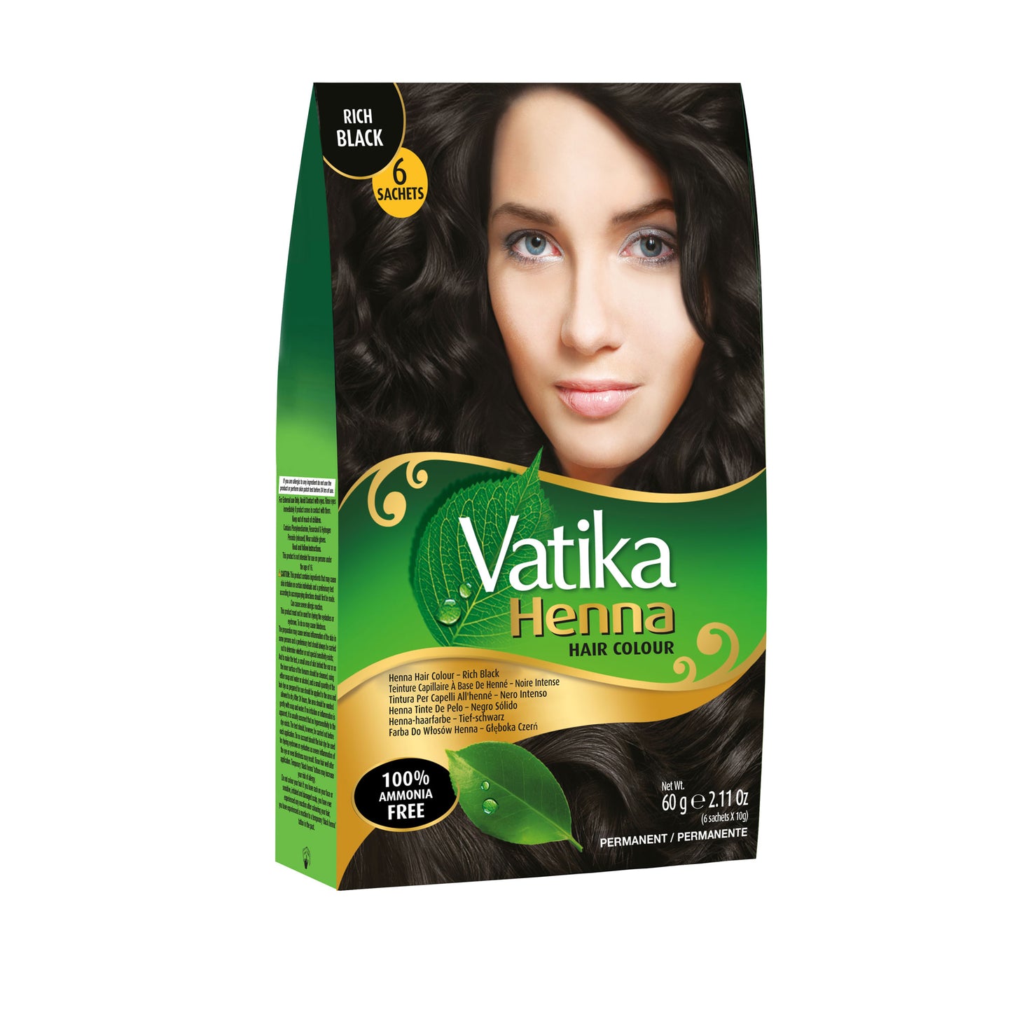 Vatika Henna Hair Color - Rich Black / Natural Black